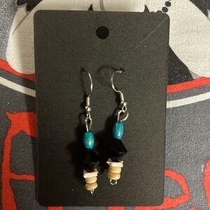 Two pairs of beaded earrings